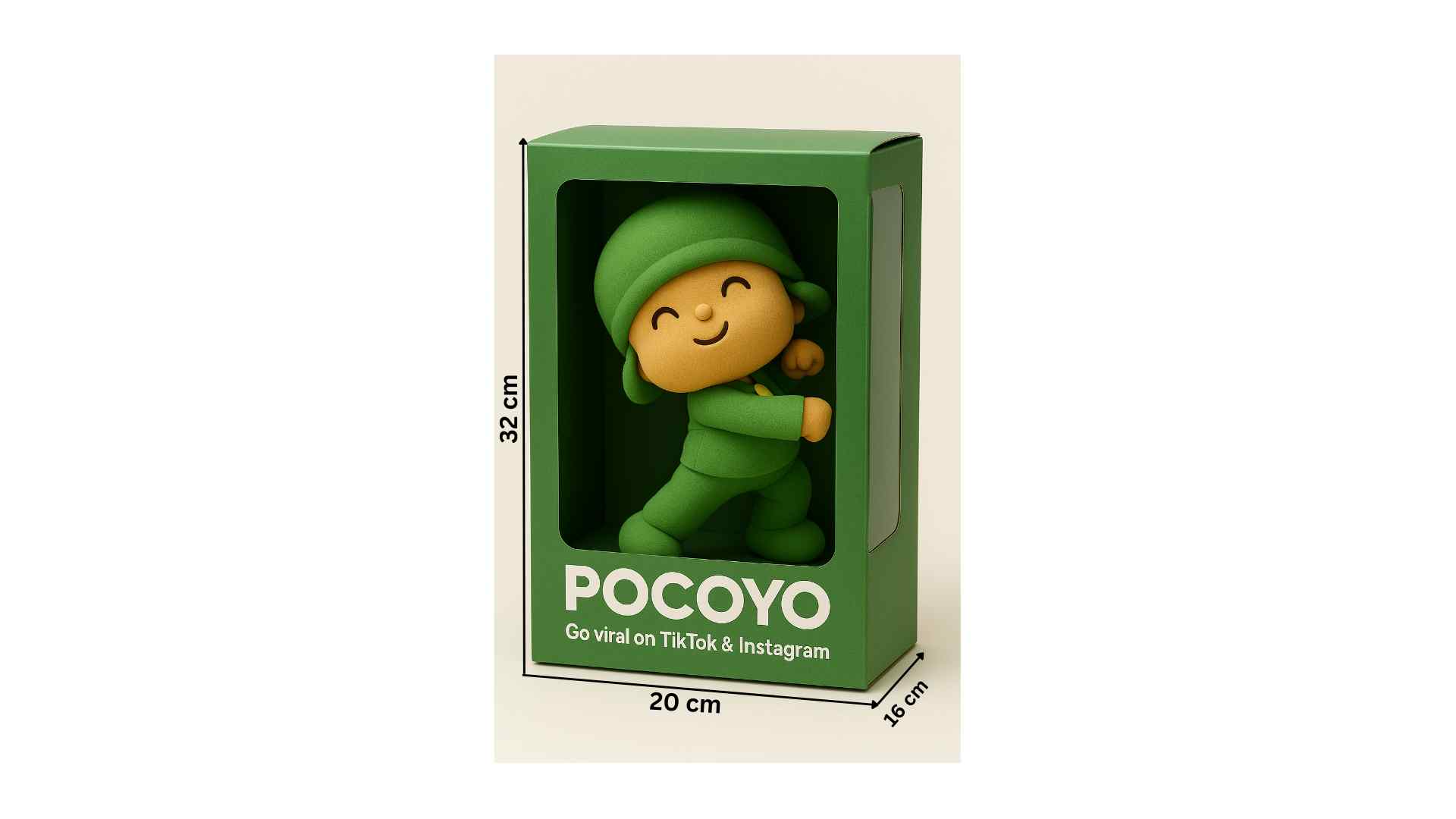 Pocoyo Dancing Boy Jump Pose Figure Doll