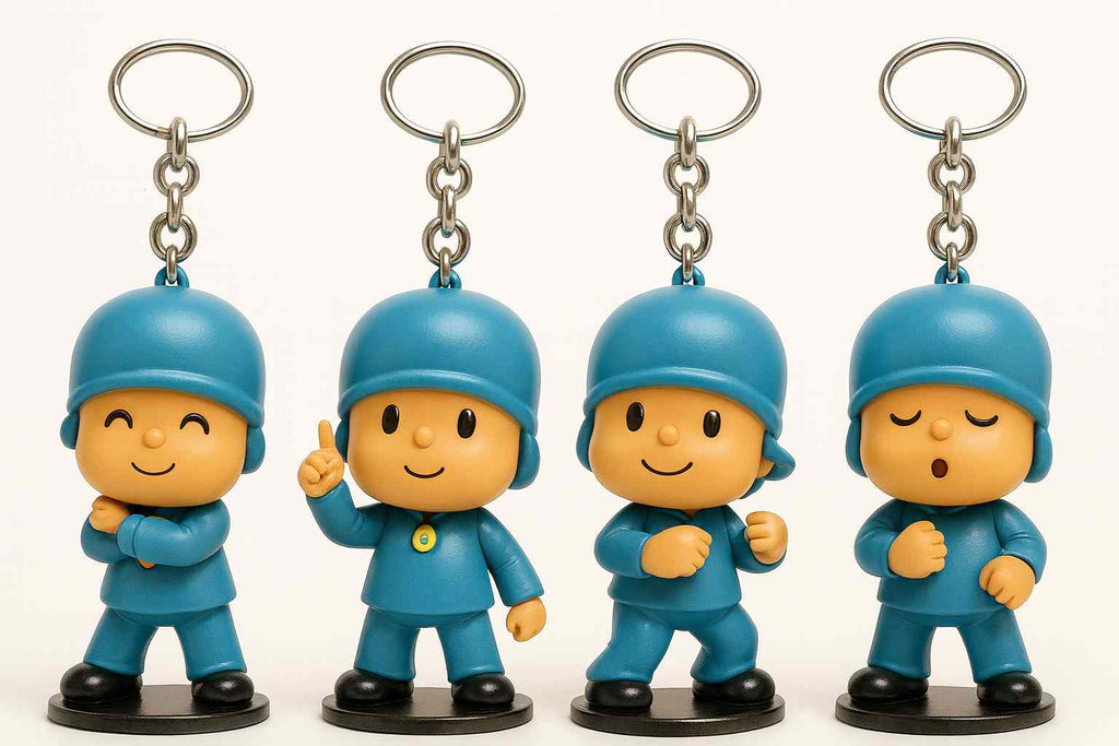 4 set of Pocoyo Keychain version Multi Pose Doll