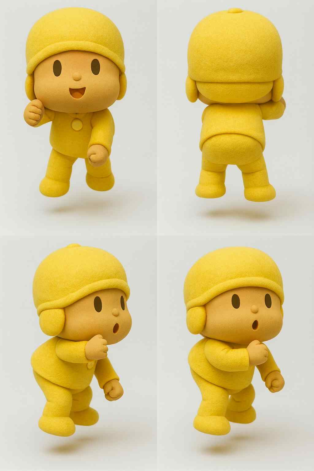 Pocoyo Dancing Boy Jump Pose Figure Doll