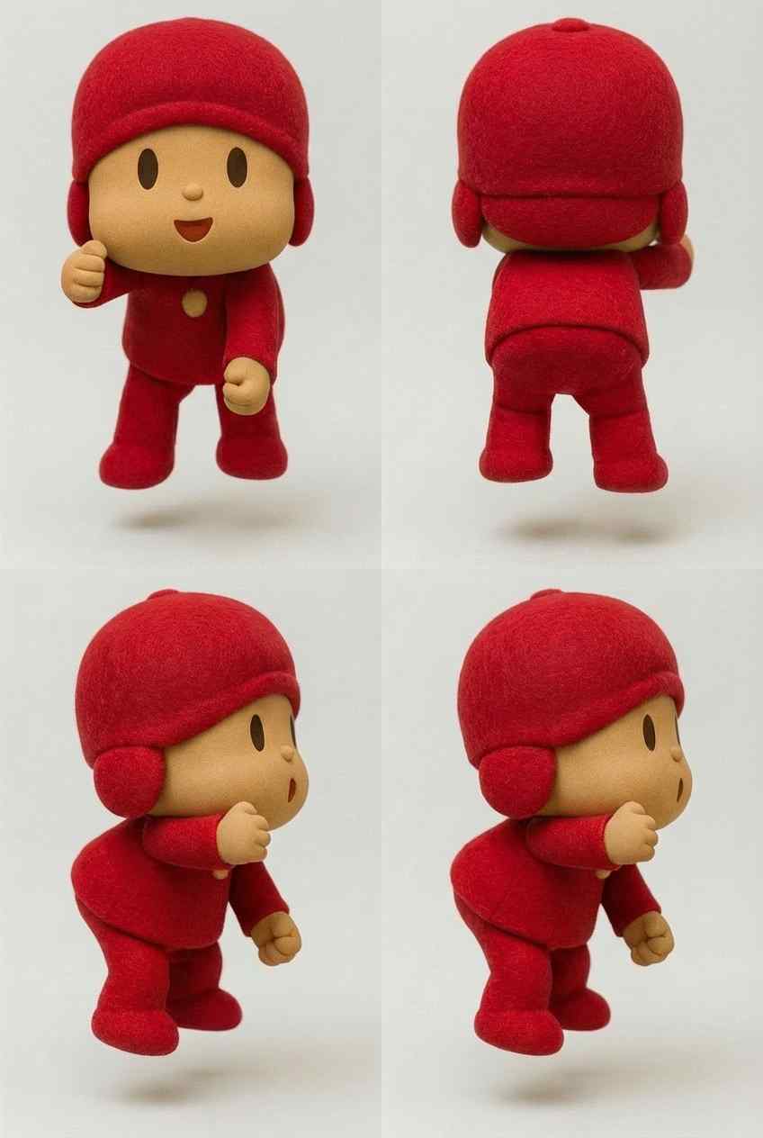 Pocoyo Dancing Boy Jump Pose Figure Doll